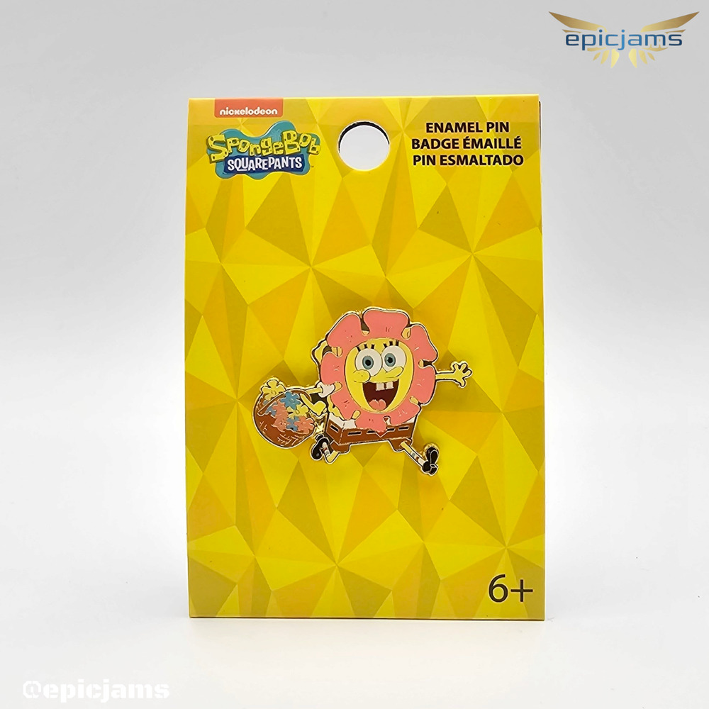 Loungefly SpongeBob SquarePants Skipping Floral Enamel Pin